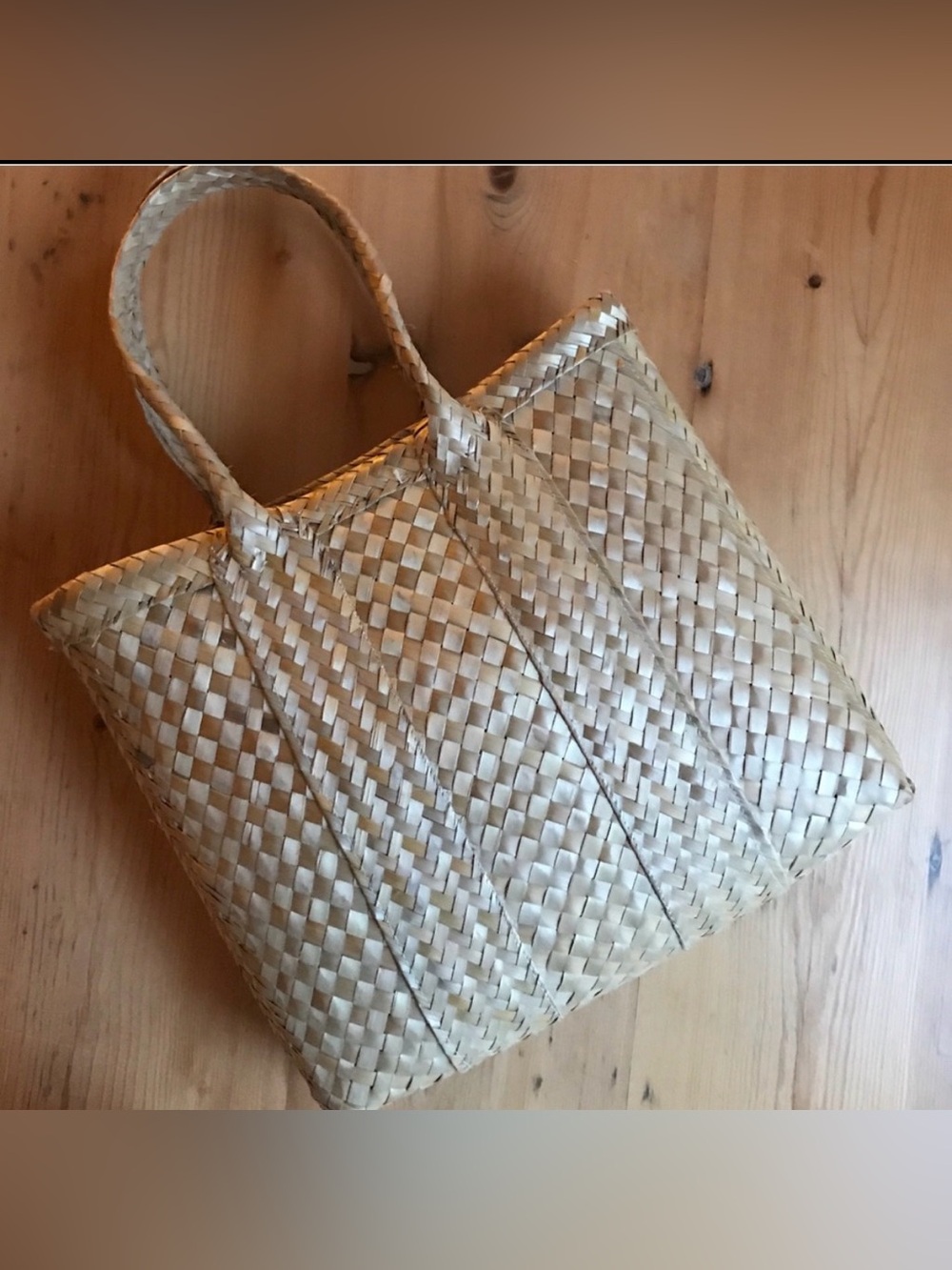 Basket weave tote 14”Wx12”Hx2”D - Picture 1 of 7